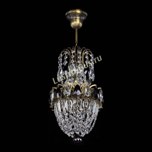 Люстра Астра №1 узкая черная под бронзу в Химках Гусь Хрустальный