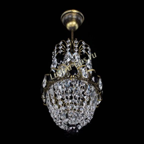 Люстра Астра №1 узкая черная под бронзу в Химках Гусь Хрустальный