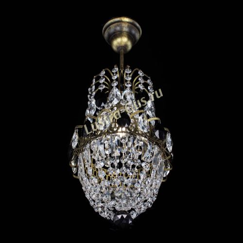 Люстра Астра №1 узкая черная под бронзу в Химках Гусь Хрустальный