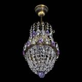 Люстра Астра №1 узкая фиолетовая под бронзу в Химках Люстра Астра №1 узкая фиолетовая под бронзу в Химках