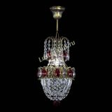 Люстра Астра №1 узкая красная под бронзу в Химках