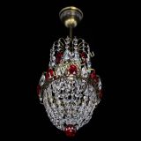 Люстра Астра №1 узкая красная под бронзу в Химках