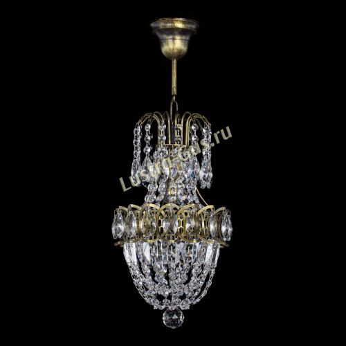 Люстра Астра №1 узкая с подвесом под бронзу в Химках Гусь Хрустальный