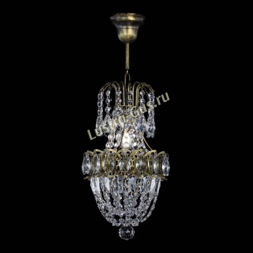 Люстра Астра №1 узкая с подвесом под бронзу в Химках Гусь Хрустальный