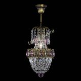 Люстра Астра №1 узкая розовая под бронзу в Химках