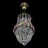 Люстра Астра №1 узкая розовая под бронзу в Химках