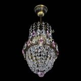 Люстра Астра №1 узкая розовая под бронзу в Химках