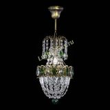 Люстра Астра №1 узкая зеленая под бронзу в Химках