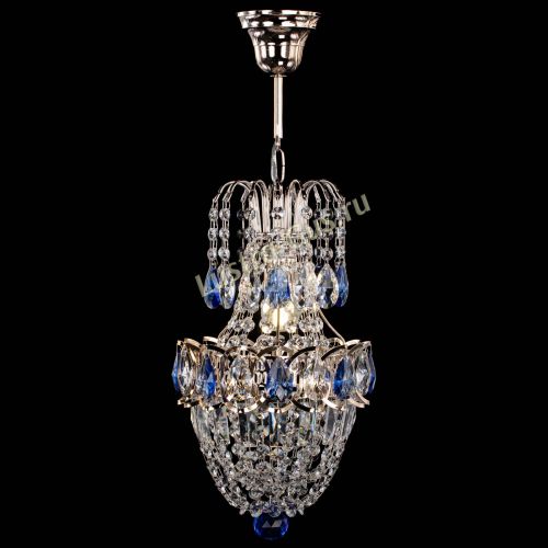 Люстра Астра №1 узкая синяя в Химках Гусь Хрустальный