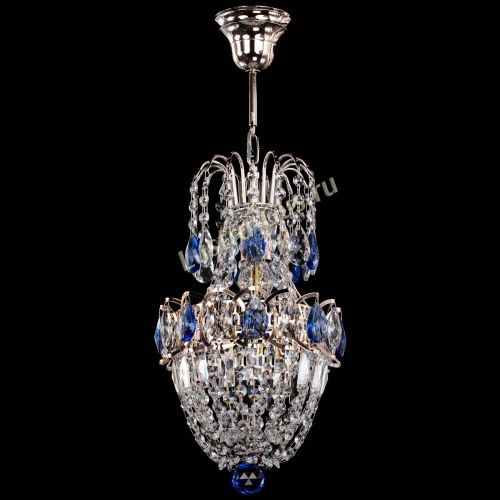 Люстра Астра №1 узкая синяя в Химках Гусь Хрустальный