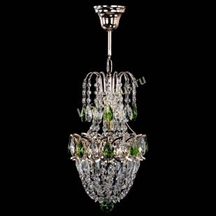 Люстра подвесная Астра №1 узкая зеленая