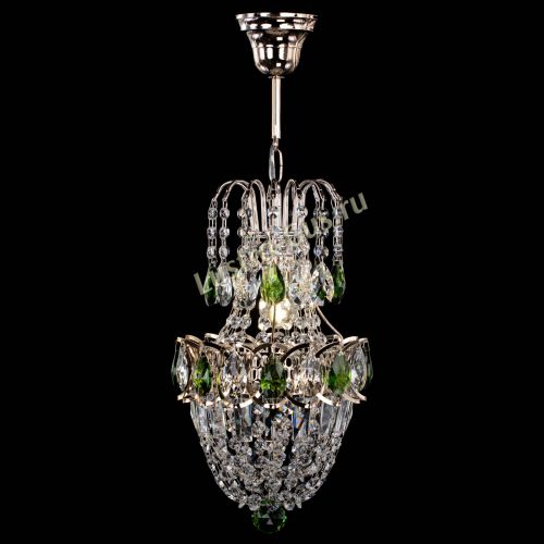 Люстра Астра №1 узкая зеленая в Химках Гусь Хрустальный