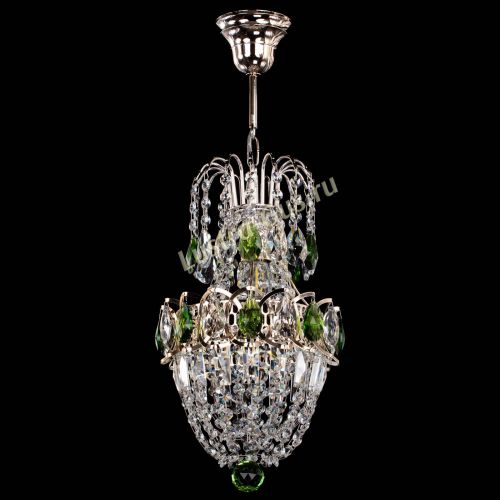 Люстра Астра №1 узкая зеленая в Химках Гусь Хрустальный