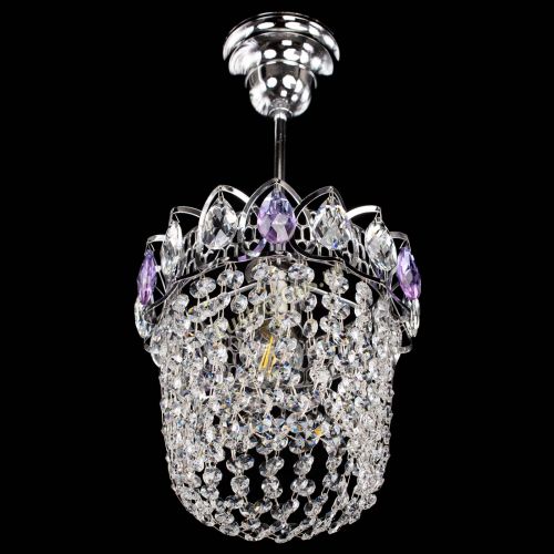 Люстра Астра ажур №1 фиолетовая в Химках Гусь Хрустальный