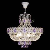 Люстра Астра Белая с подвесом фиолетовая в Химках Люстра Астра Белая с подвесом фиолетовая в Химках