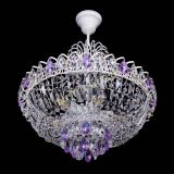 Люстра Астра Белая с подвесом фиолетовая в Химках Люстра Астра Белая с подвесом фиолетовая в Химках