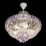 Люстра Астра Белая с подвесом фиолетовая в Химках Люстра Астра Белая с подвесом фиолетовая в Химках