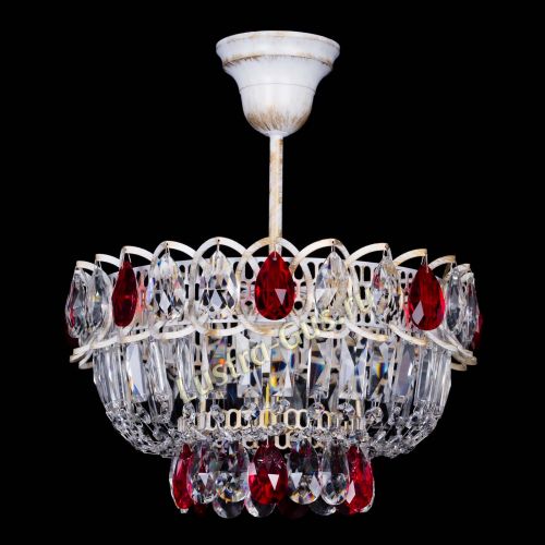 Люстра Астра Бутон №1 Красная - белая с подвесом в Химках Люстра Астра Бутон №1 Красная - белая с подвесом в Химках