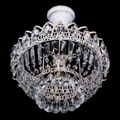 Люстра Астра Бутон №1 белая с подвесом  в Химках Гусь Хрустальный