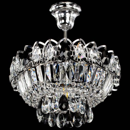 Люстра Астра Бутон №1 с подвесом Черная в Химках Гусь Хрустальный