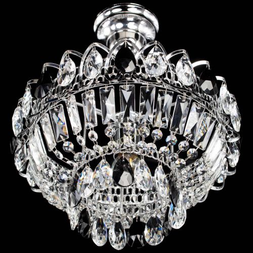 Люстра Астра Бутон №1 с подвесом Черная в Химках Гусь Хрустальный