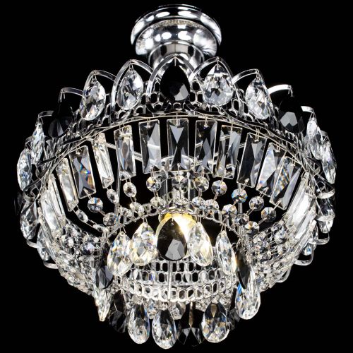 Люстра Астра Бутон №1 с подвесом Черная в Химках Гусь Хрустальный