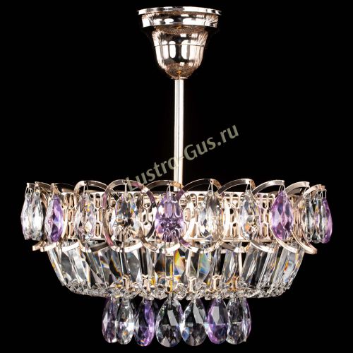 Люстра Астра Бутон №1 с подвесом Фиолетовая в Химках Гусь Хрустальный
