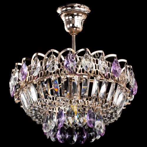 Люстра Астра Бутон №1 с подвесом Фиолетовая в Химках Гусь Хрустальный