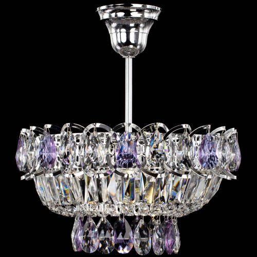 Люстра Астра Бутон №1 с подвесом Фиолетовая в Химках Гусь Хрустальный