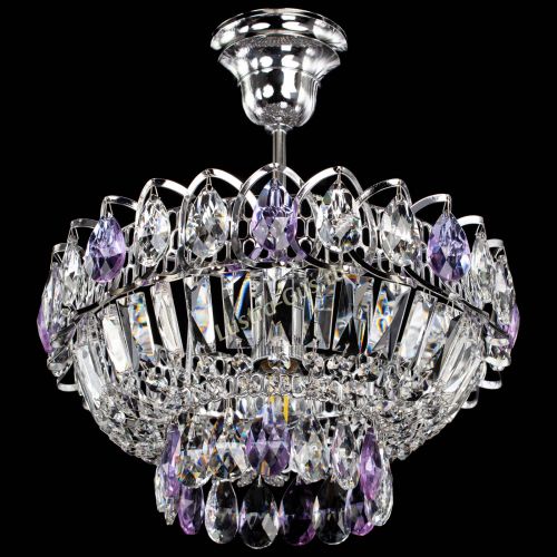 Люстра Астра Бутон №1 с подвесом Фиолетовая в Химках Гусь Хрустальный