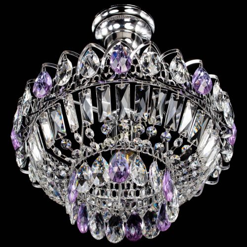 Люстра Астра Бутон №1 с подвесом Фиолетовая в Химках Гусь Хрустальный