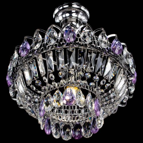 Люстра Астра Бутон №1 с подвесом Фиолетовая в Химках Гусь Хрустальный