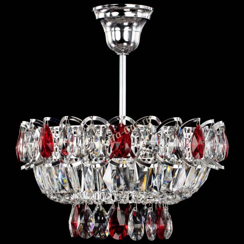 Люстра Астра Бутон №1 с подвесом Красная в Химках Гусь Хрустальный