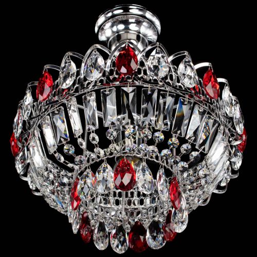 Люстра Астра Бутон №1 с подвесом Красная в Химках Гусь Хрустальный