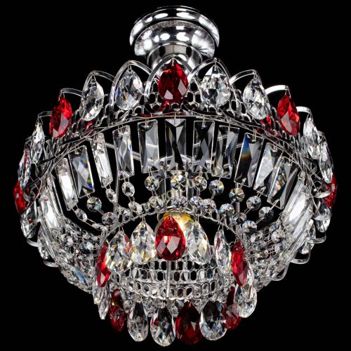 Люстра Астра Бутон №1 с подвесом Красная в Химках Гусь Хрустальный