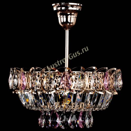 Люстра Астра Бутон №1 с подвесом Розовая в Химках Гусь Хрустальный