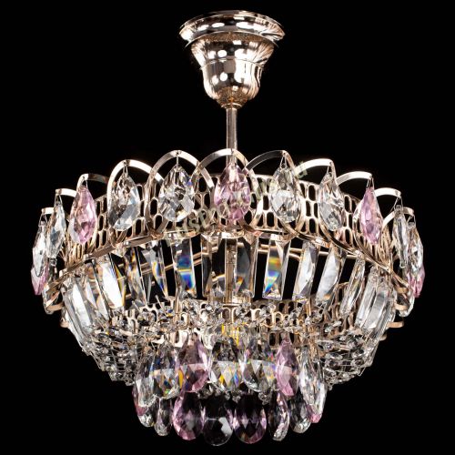 Люстра Астра Бутон №1 с подвесом Розовая в Химках Гусь Хрустальный