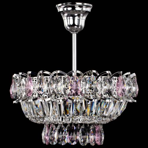 Люстра Астра Бутон №1 с подвесом Розовая в Химках Гусь Хрустальный