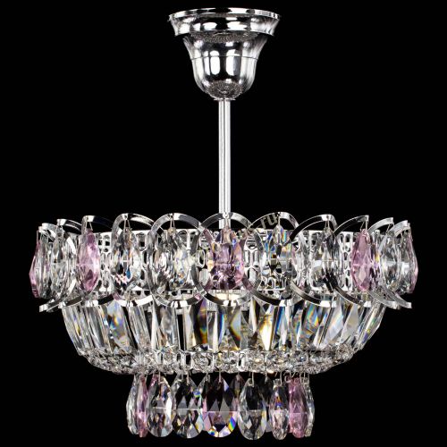 Люстра Астра Бутон №1 с подвесом Розовая в Химках Гусь Хрустальный