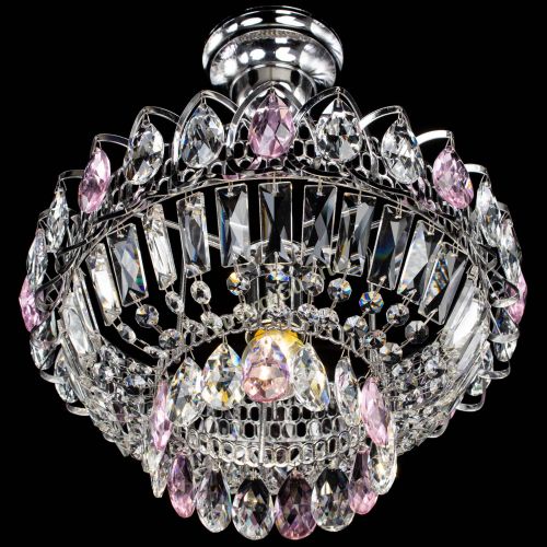 Люстра Астра Бутон №1 с подвесом Розовая в Химках Гусь Хрустальный