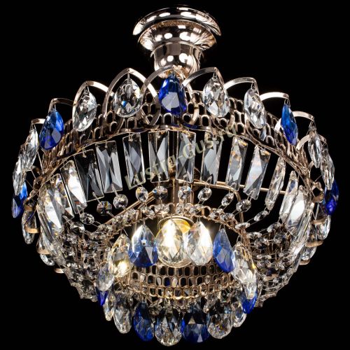 Люстра Астра Бутон №1 с подвесом Синяя в Химках Гусь Хрустальный