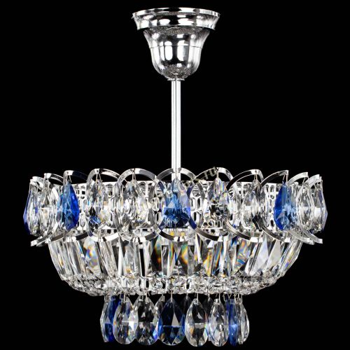 Люстра Астра Бутон №1 с подвесом Синяя в Химках Гусь Хрустальный