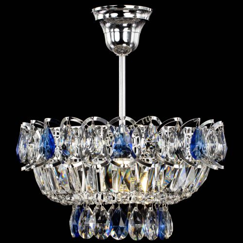 Люстра Астра Бутон №1 с подвесом Синяя в Химках Гусь Хрустальный