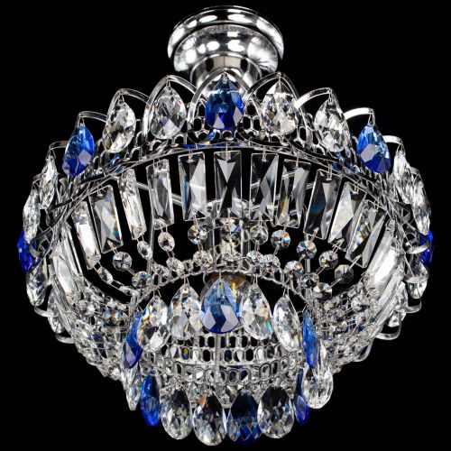 Люстра Астра Бутон №1 с подвесом Синяя в Химках Гусь Хрустальный