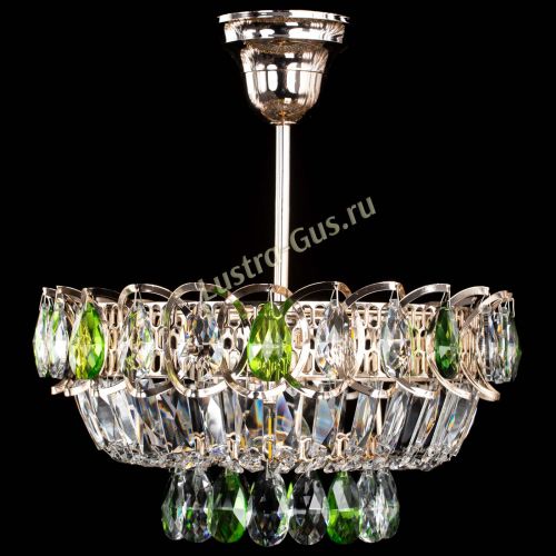 Люстра Астра Бутон №1 с подвесом Зеленая в Химках Гусь Хрустальный