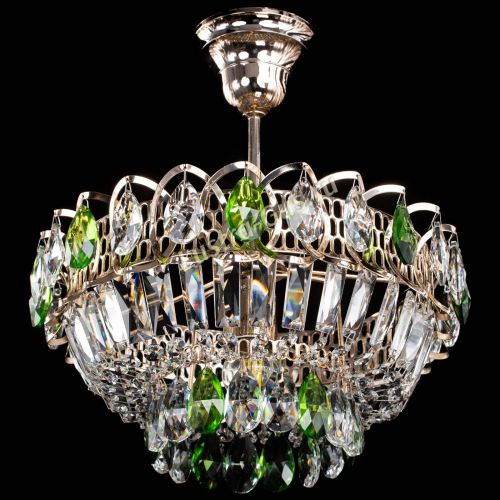 Люстра Астра Бутон №1 с подвесом Зеленая в Химках Гусь Хрустальный