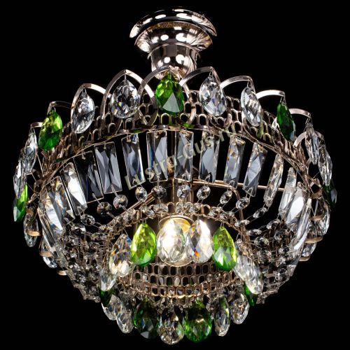 Люстра Астра Бутон №1 с подвесом Зеленая в Химках Гусь Хрустальный