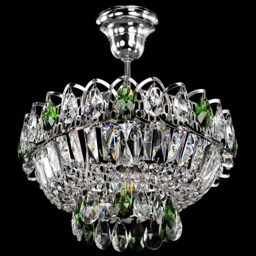 Люстра Астра Бутон №1 с подвесом Зеленая в Химках Гусь Хрустальный