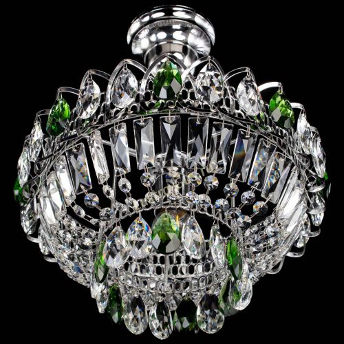Люстра Астра Бутон №1 с подвесом Зеленая в Химках Гусь Хрустальный
