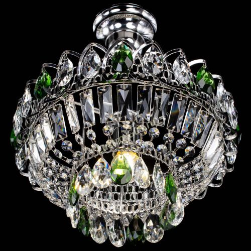 Люстра Астра Бутон №1 с подвесом Зеленая в Химках Гусь Хрустальный